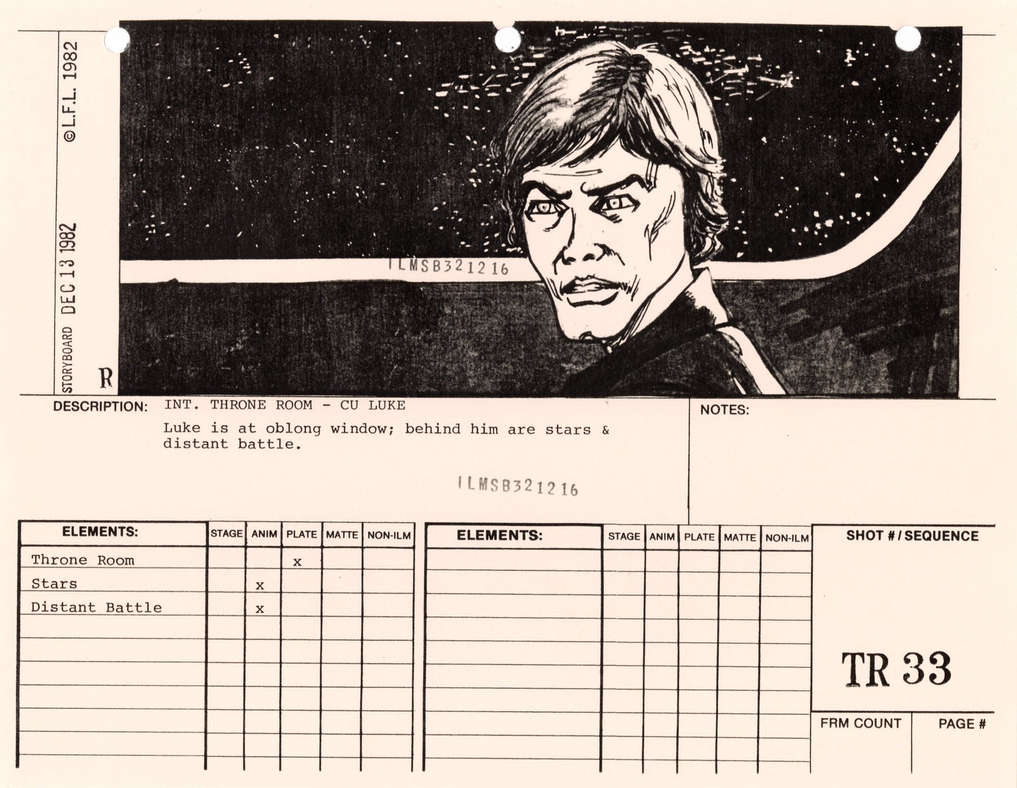 Star Wars: Return of the Jedi - VFX Storyboard:  Throne Room 33