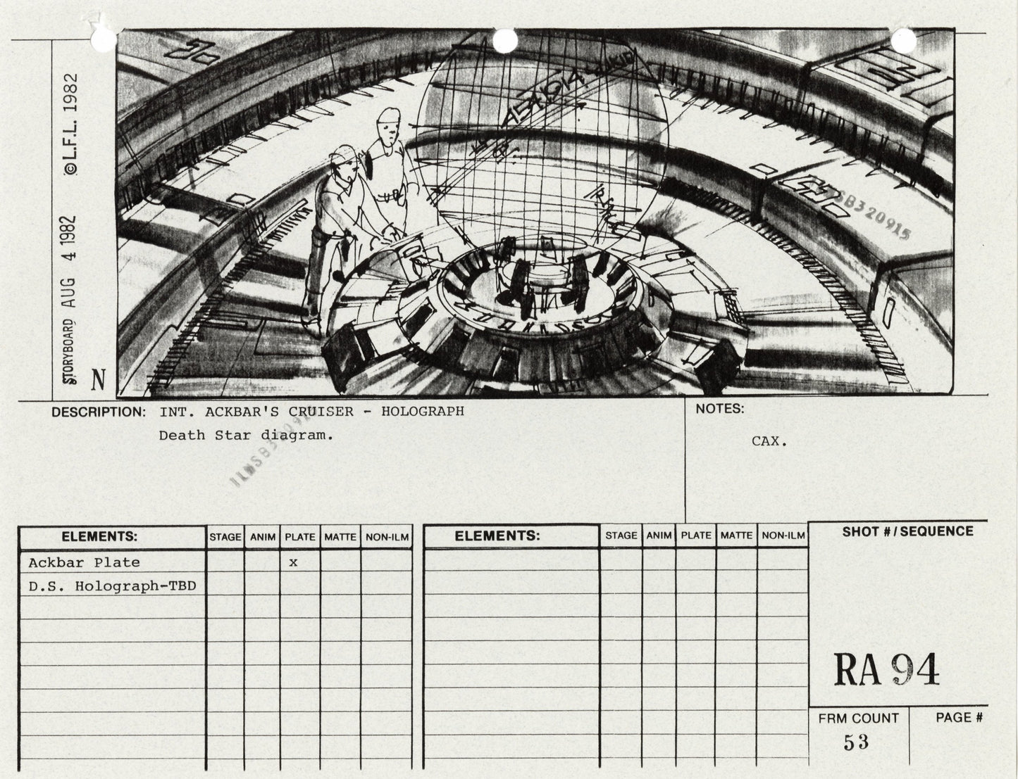 Star Wars: Return of the Jedi - VFX Storyboard: Rebel Attack 94