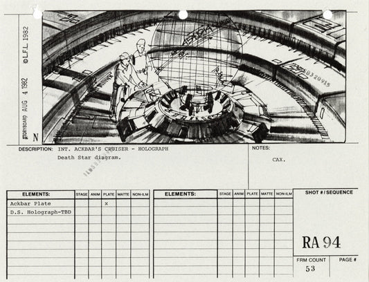 Star Wars: Return of the Jedi - VFX Storyboard: Rebel Attack 94