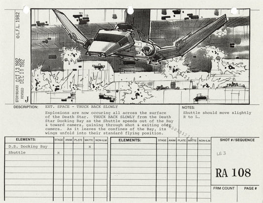 Star Wars: Return of the Jedi - VFX Storyboard: Rebel Attack 108
