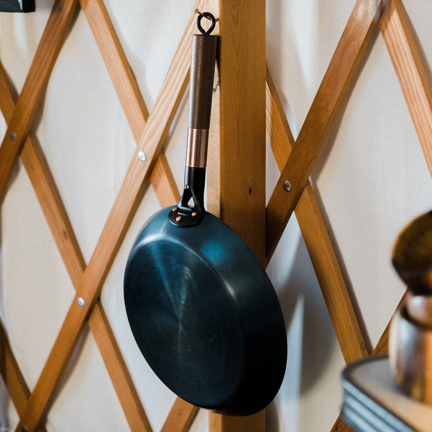 Barebones Blue Carbon Steel Skillet