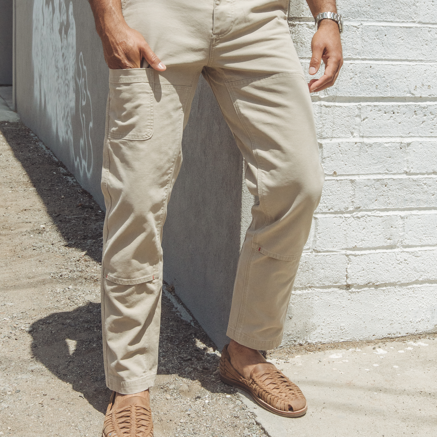 Imperfects Courier Pant Sharp Fit in Craft Canvas
