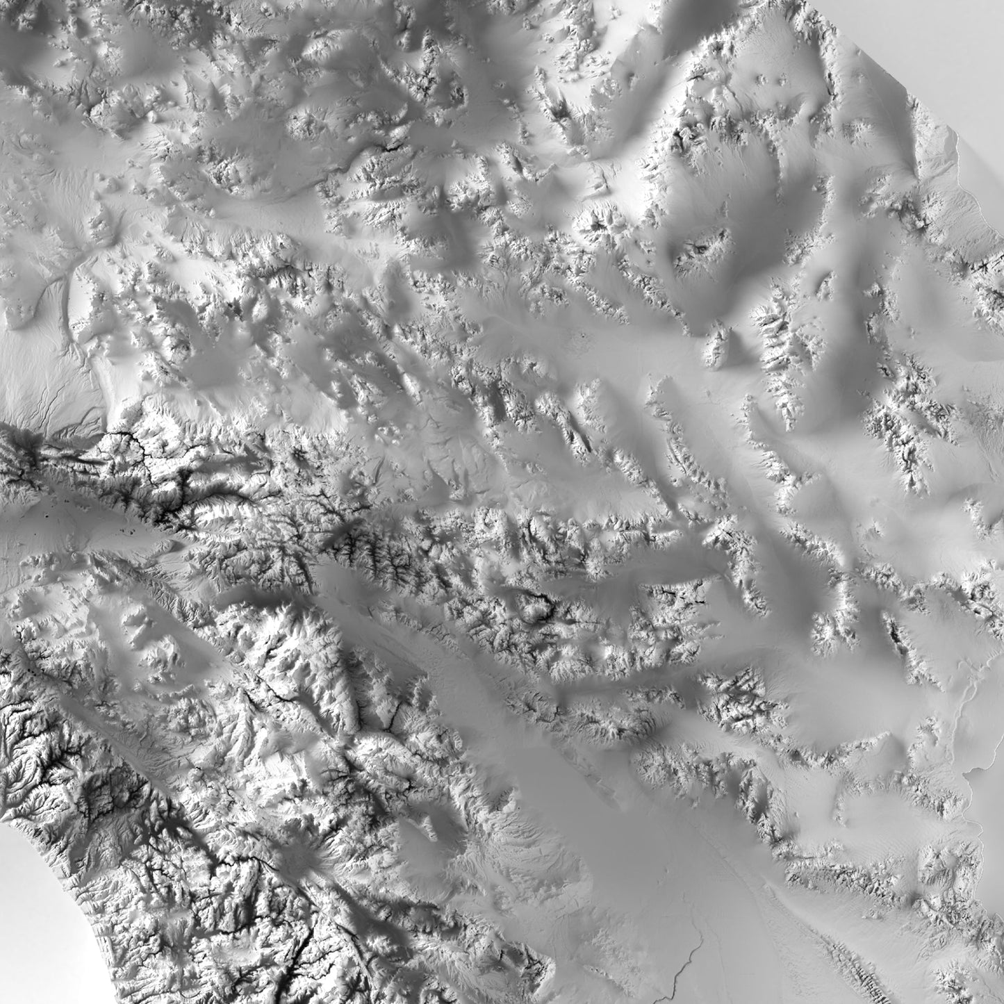 California Elevation Map