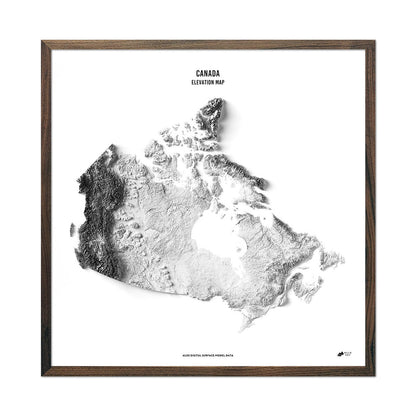 Canada Elevation Map No Frame
