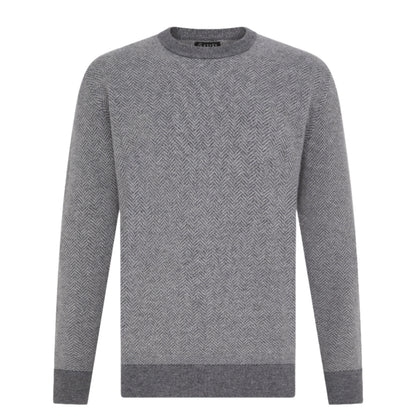 Asher Golf Sero Cashmere Herringbone Crewneck