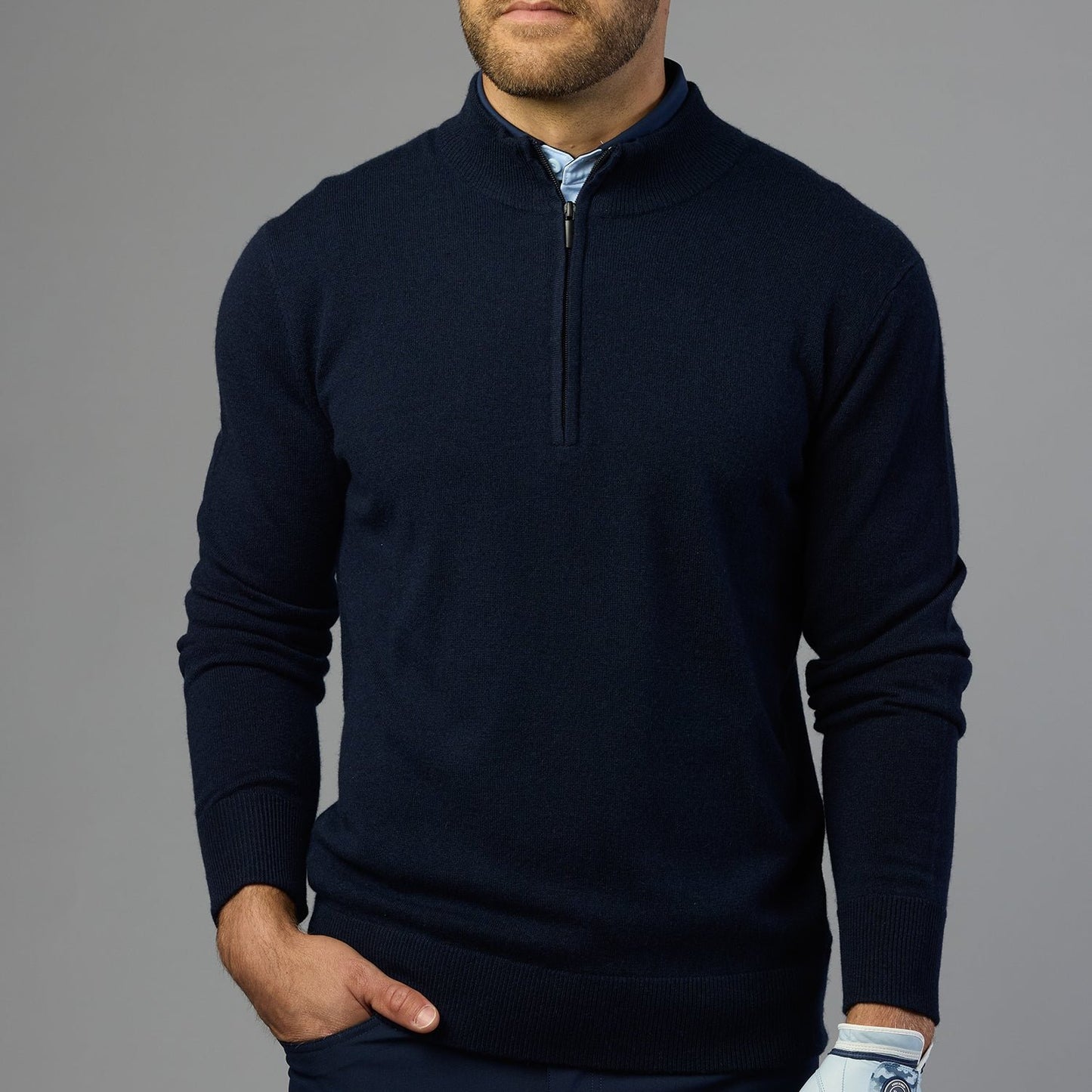 Asher Golf Sero Cashmere Quarter Zip