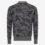 Asher Golf Sero Cashmere Quarter Zip - Charcoal Camo