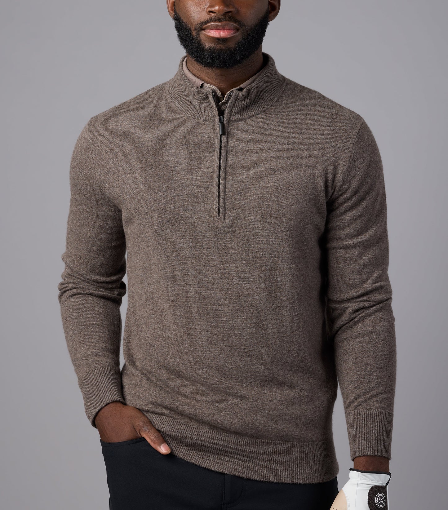Asher Golf Sero Cashmere Quarter Zip