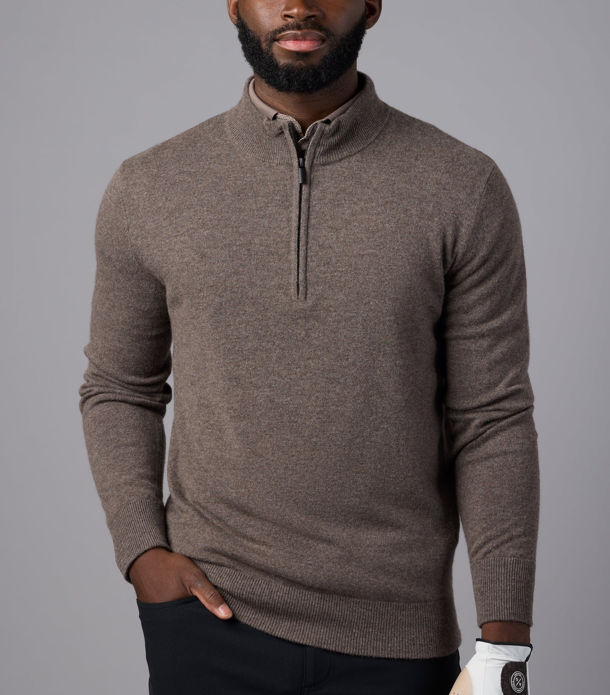 Asher Golf Sero Cashmere Quarter Zip