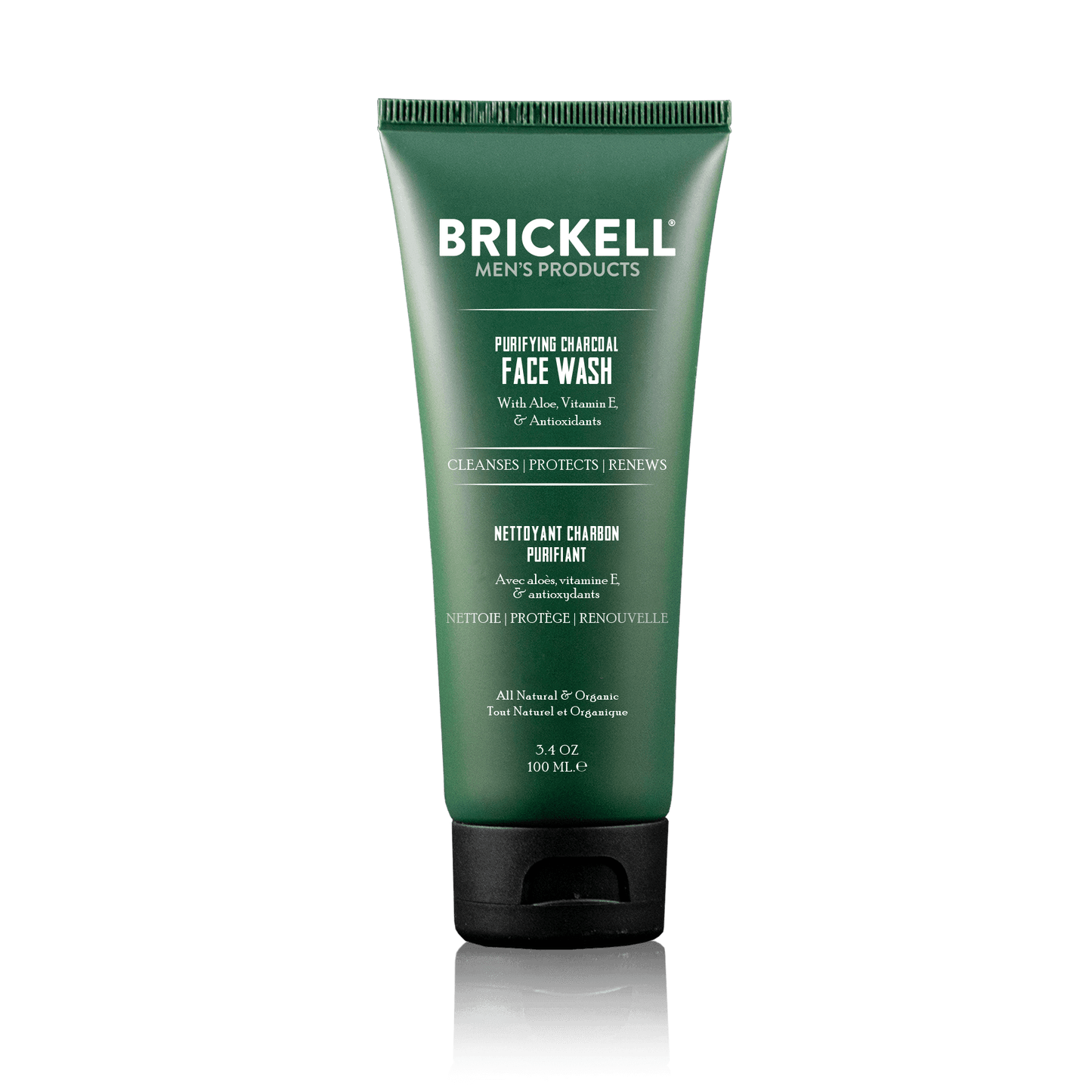 Brickell Purifying Charcoal Face Wash 3.4 oz Scented