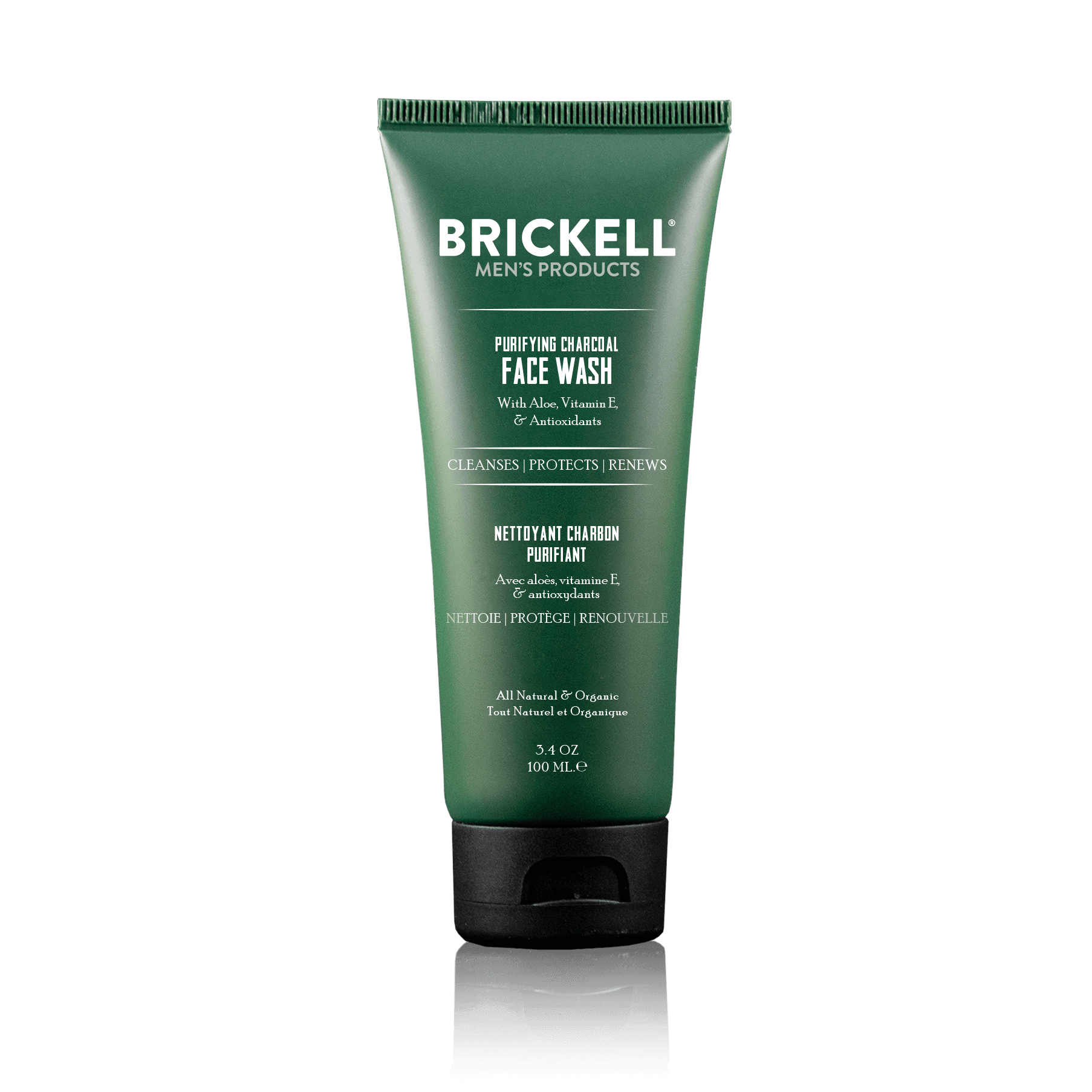 Brickell Purifying Charcoal Face Wash 3.4 oz Scented