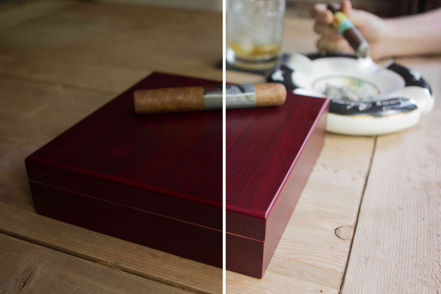 Klaro Desktop Analog Cherry Humidor