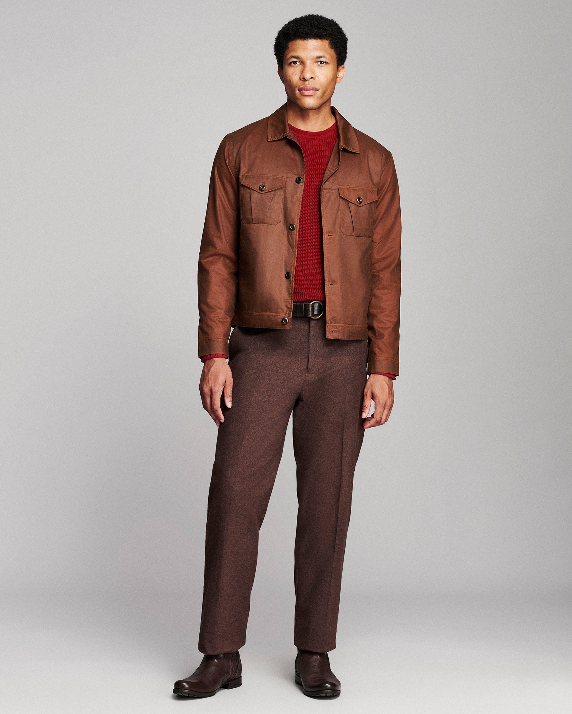 Billy Reid Waxed Herringbone Members Jacket