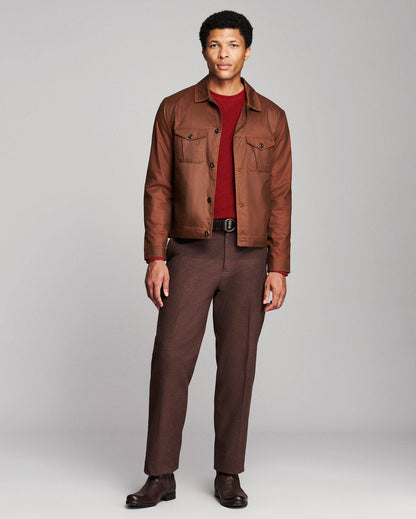 Billy Reid Waxed Herringbone Members Jacket