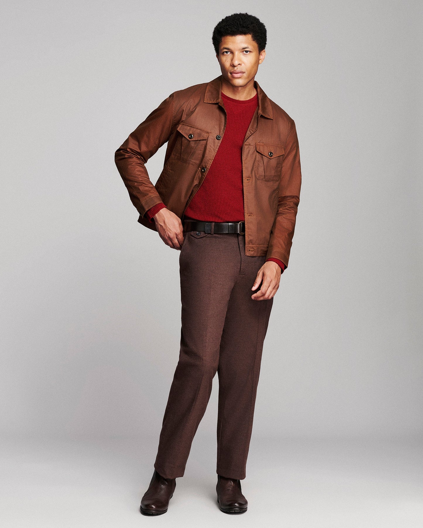Billy Reid Waxed Herringbone Members Jacket