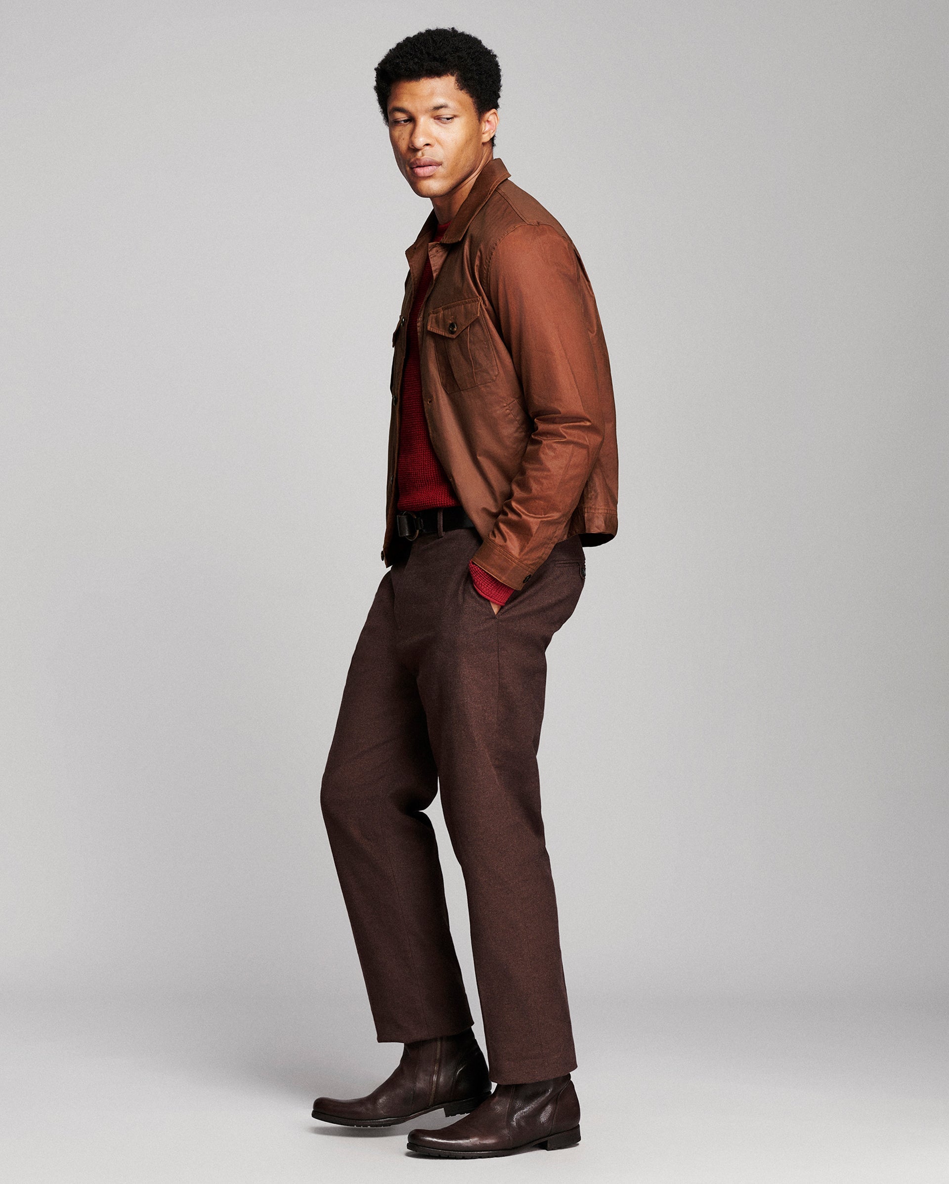 Billy Reid Waxed Herringbone Members Jacket