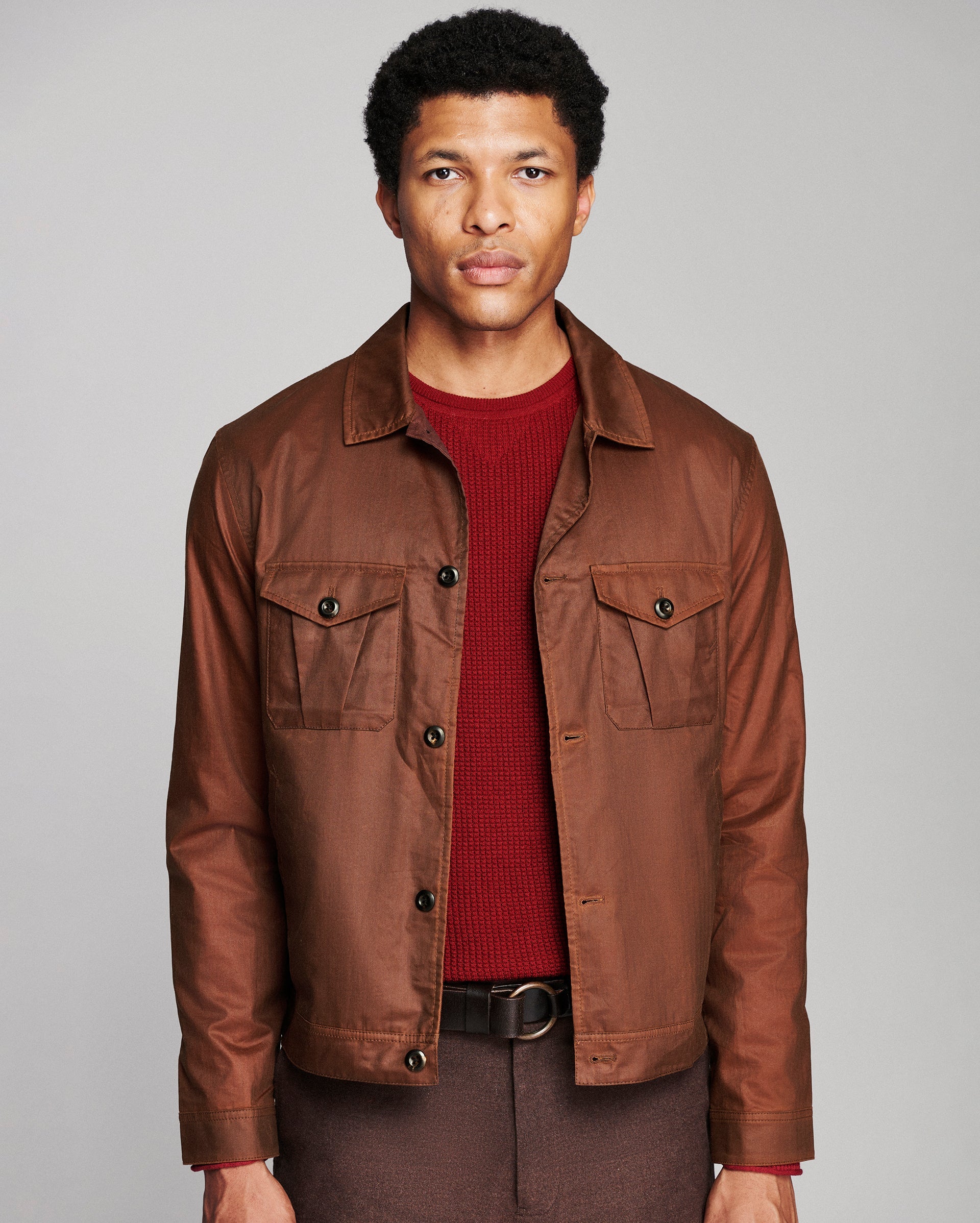 Billy Reid Waxed Herringbone Members Jacket