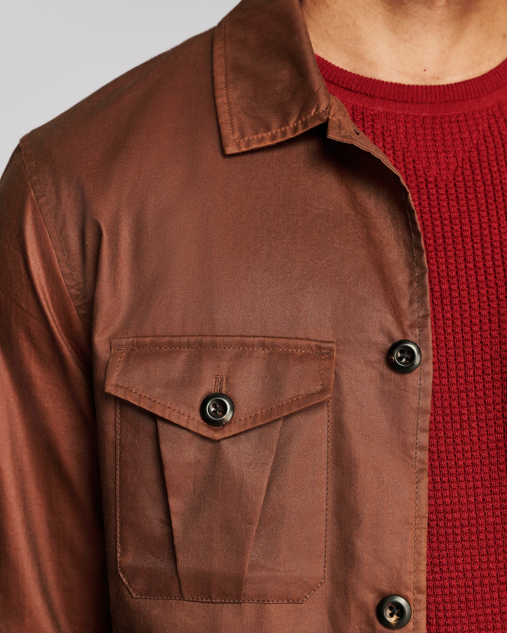Billy Reid Waxed Herringbone Members Jacket