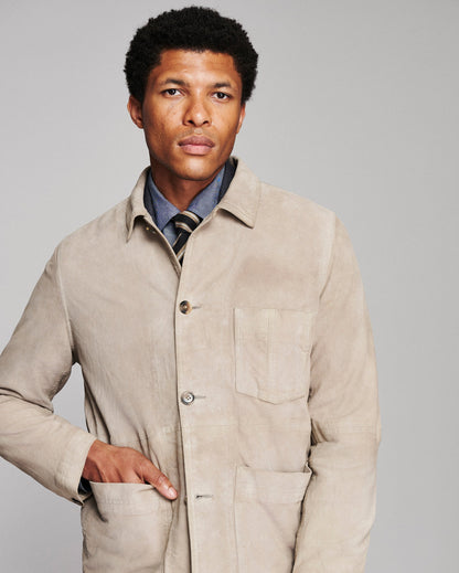 Colbert Waxed Suede Chore Coat