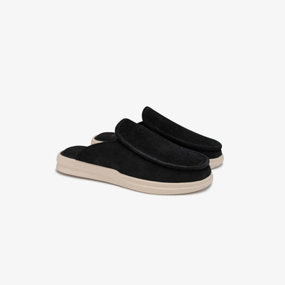 Lusso Cloud Esto Black Hairy Suede Shoe