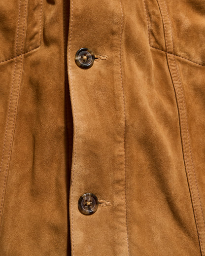 Billy Reid Waxed Suede Tupelo Trucker Jacket