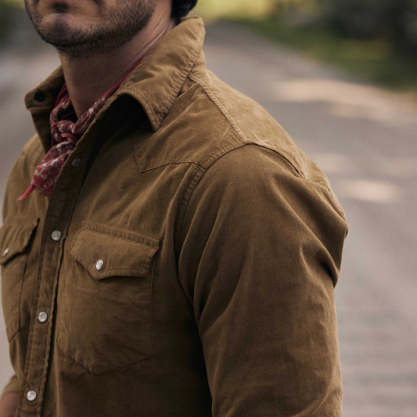 Rivay Bedford Corduroy Western Shirt