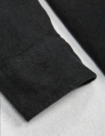 Rivay Cortina Brushed Cotton Camp Shirt in Dark Olive