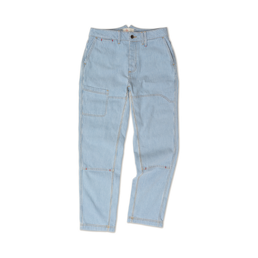 Courier Pant Sharp Fit in Indigo Hickory Stripe