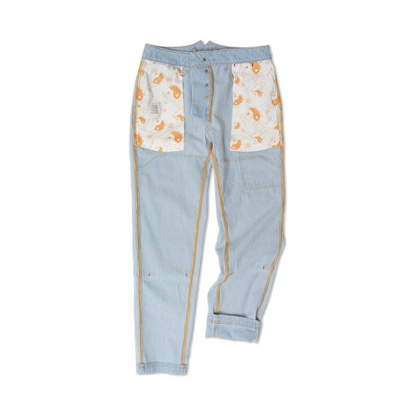 Courier Pant Sharp Fit in Indigo Hickory Stripe