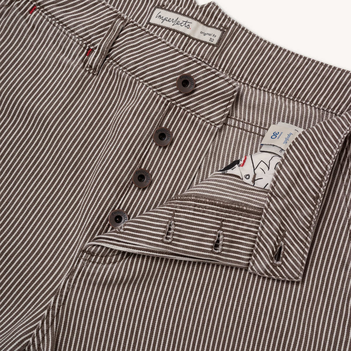 Courier Pant OG Fit in Coyote Hickory Stripe