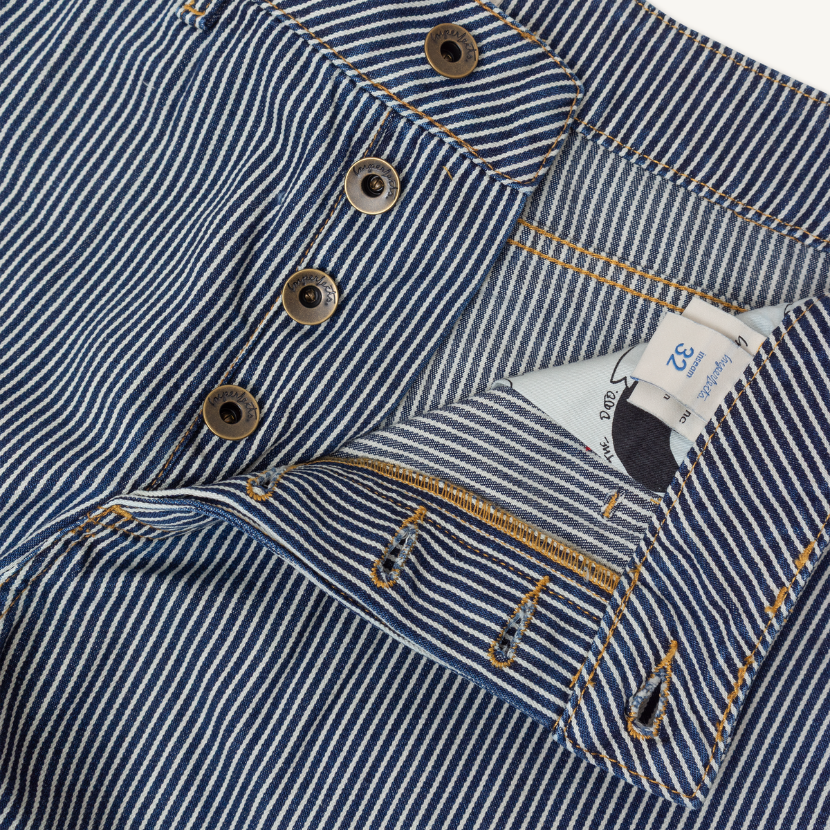 Courier Pant OG Fit in Indigo Hickory Stripe