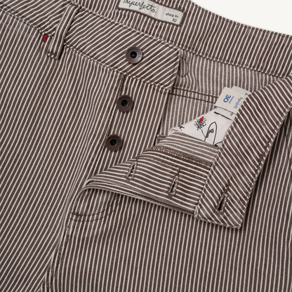 Courier Pant Sharp Fit in Coyote Hickory Stripe