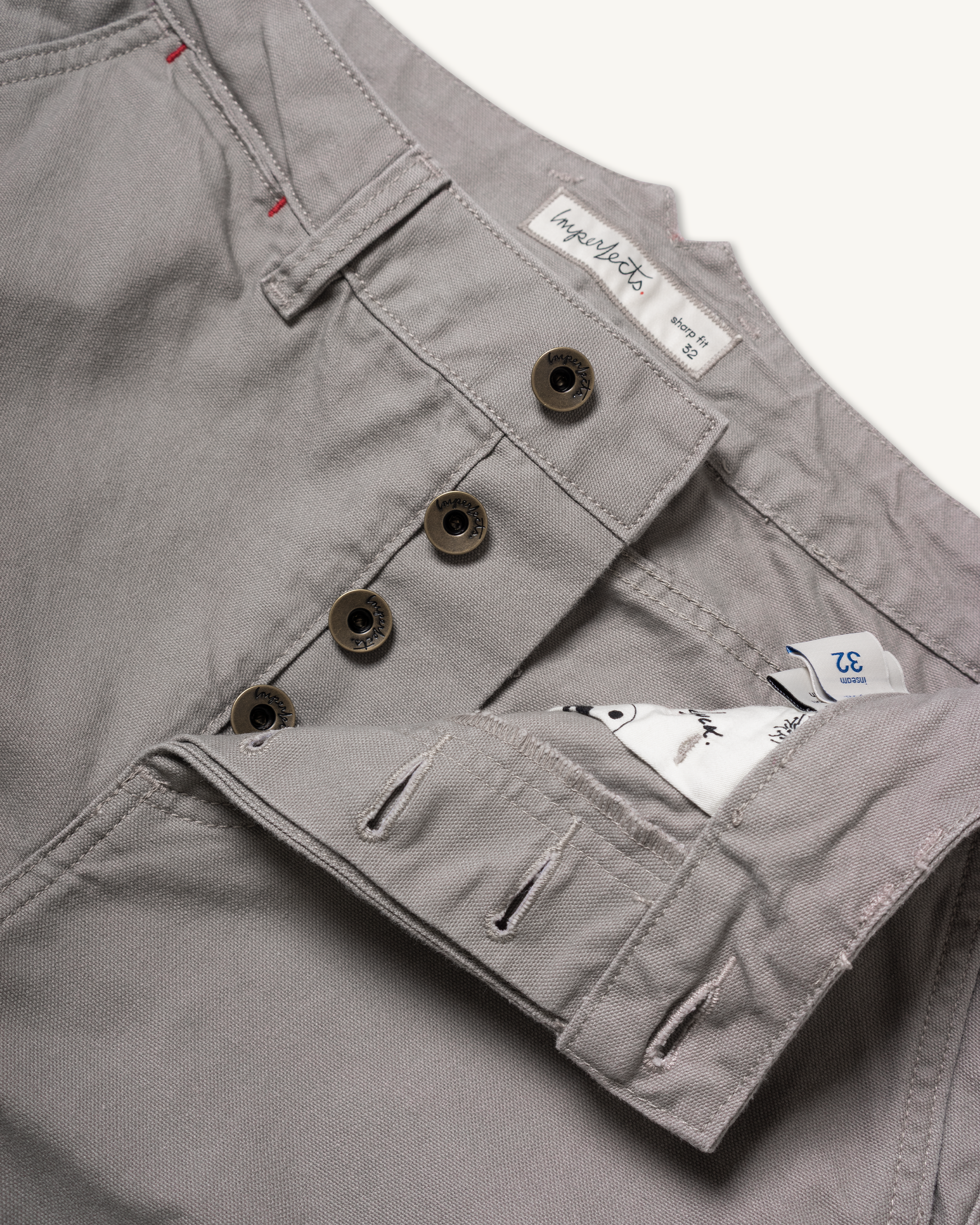 Imperfects Courier Pant Sharp Fit in Craft Canvas