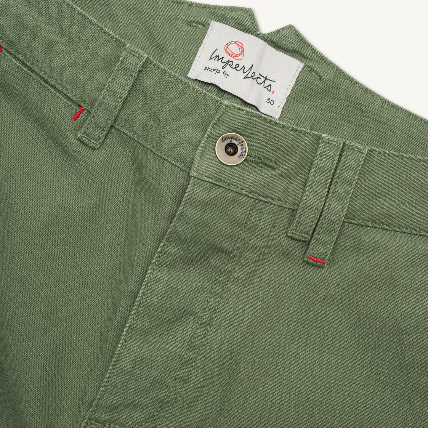 Imperfects Courier Pant Sharp Fit in Craft Canvas