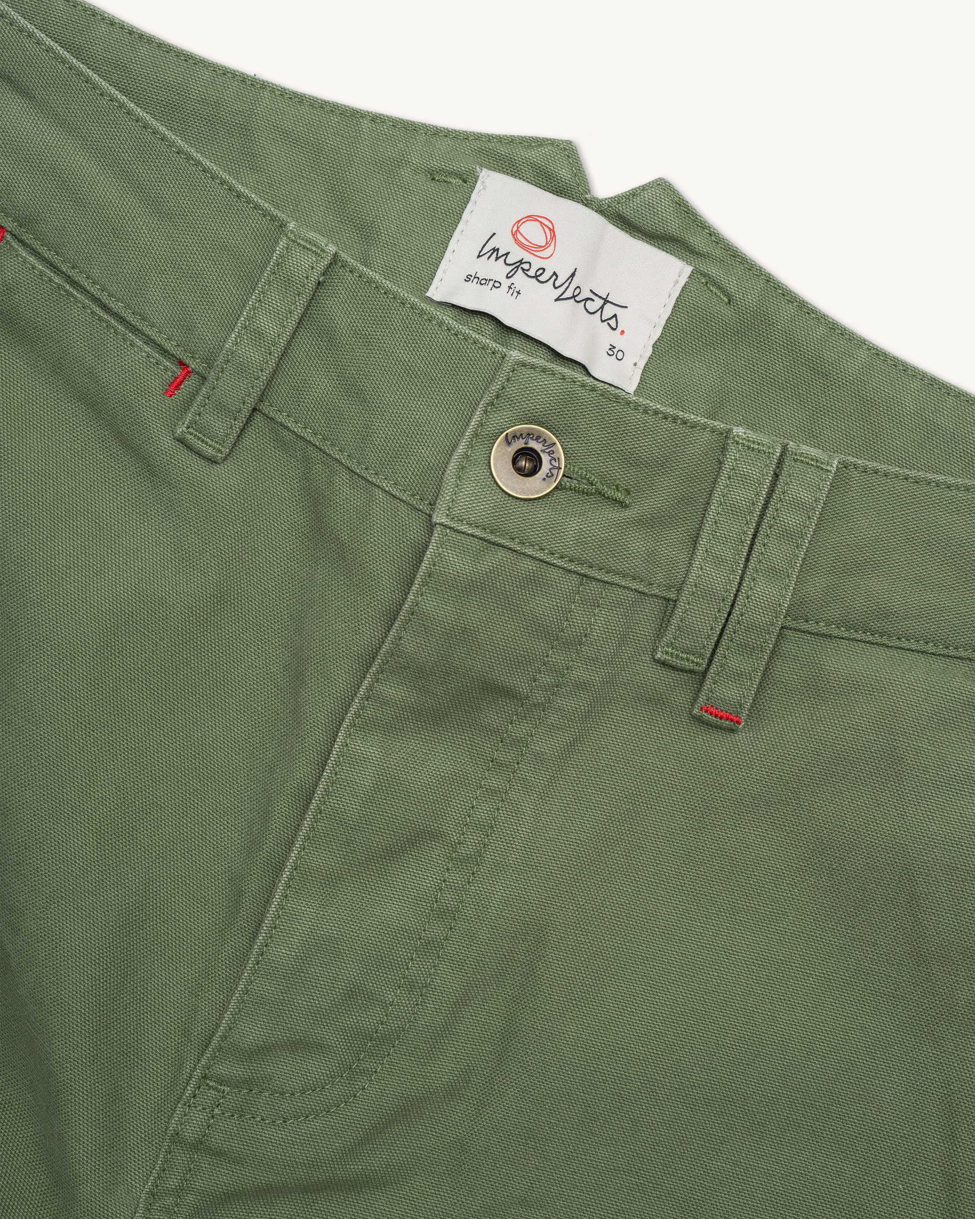 Imperfects Courier Pant Sharp Fit in Craft Canvas