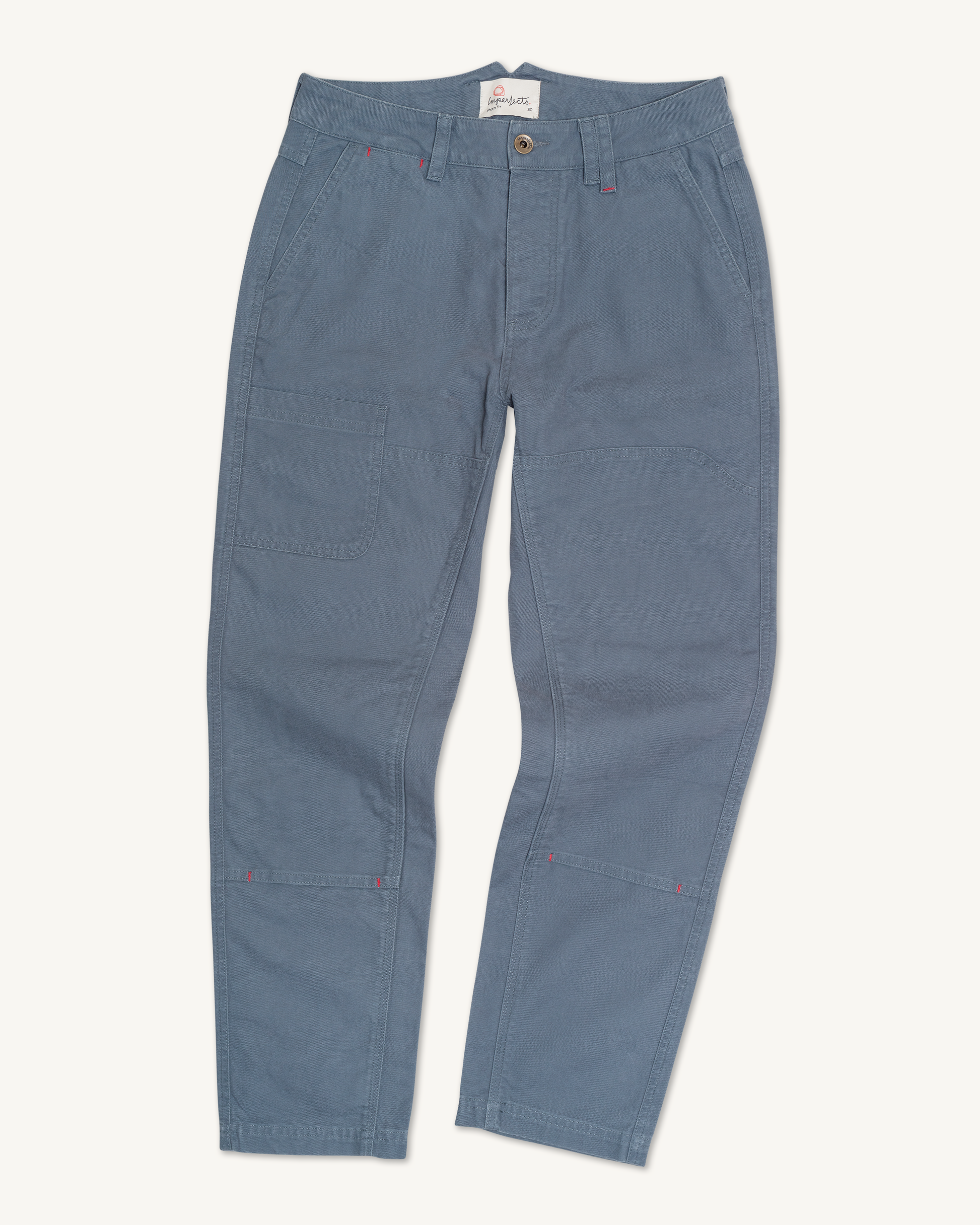 Imperfects Courier Pant Sharp Fit in Craft Canvas Stratus