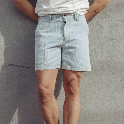 Courier Short in Indigo Hickory Stripe