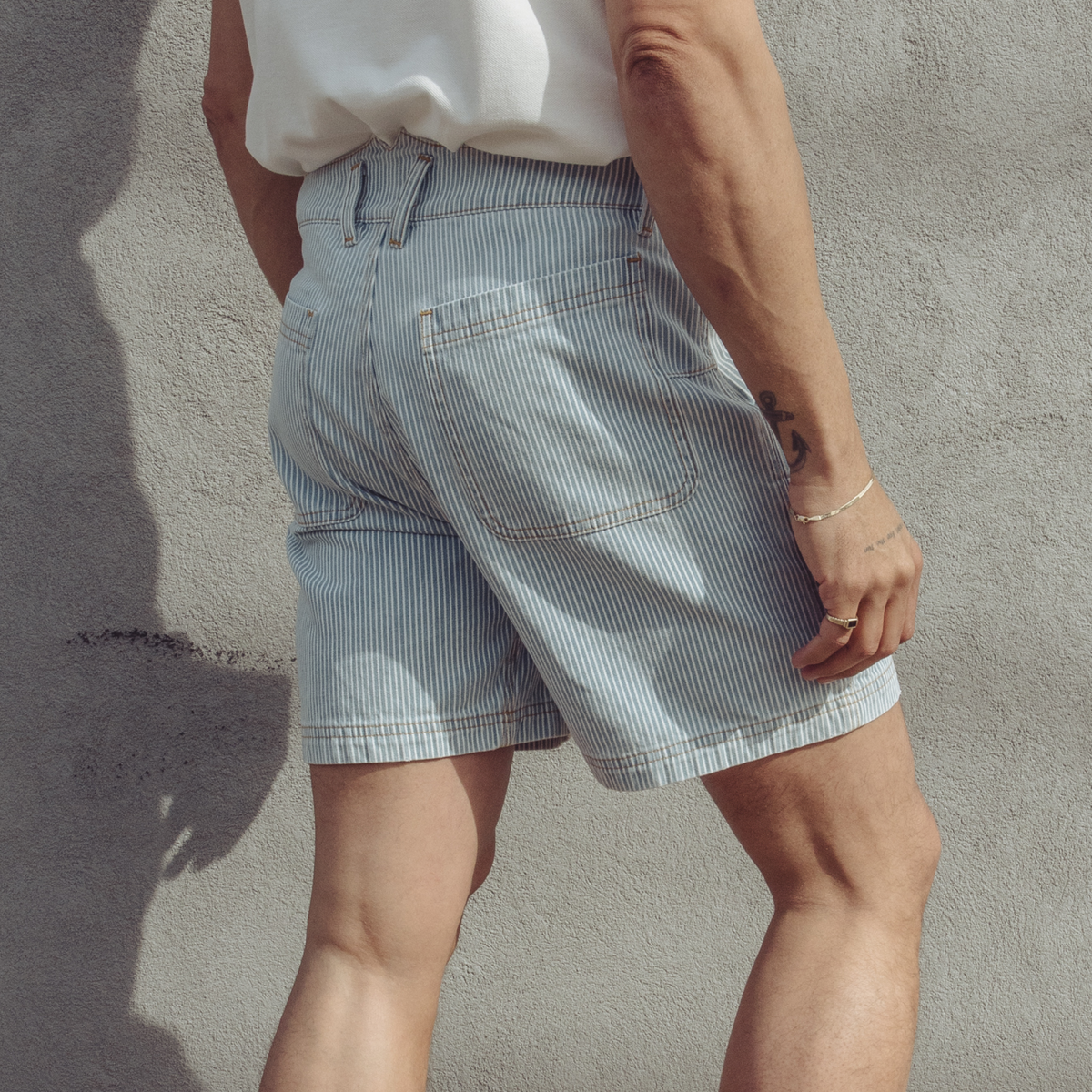 Courier Short in Indigo Hickory Stripe