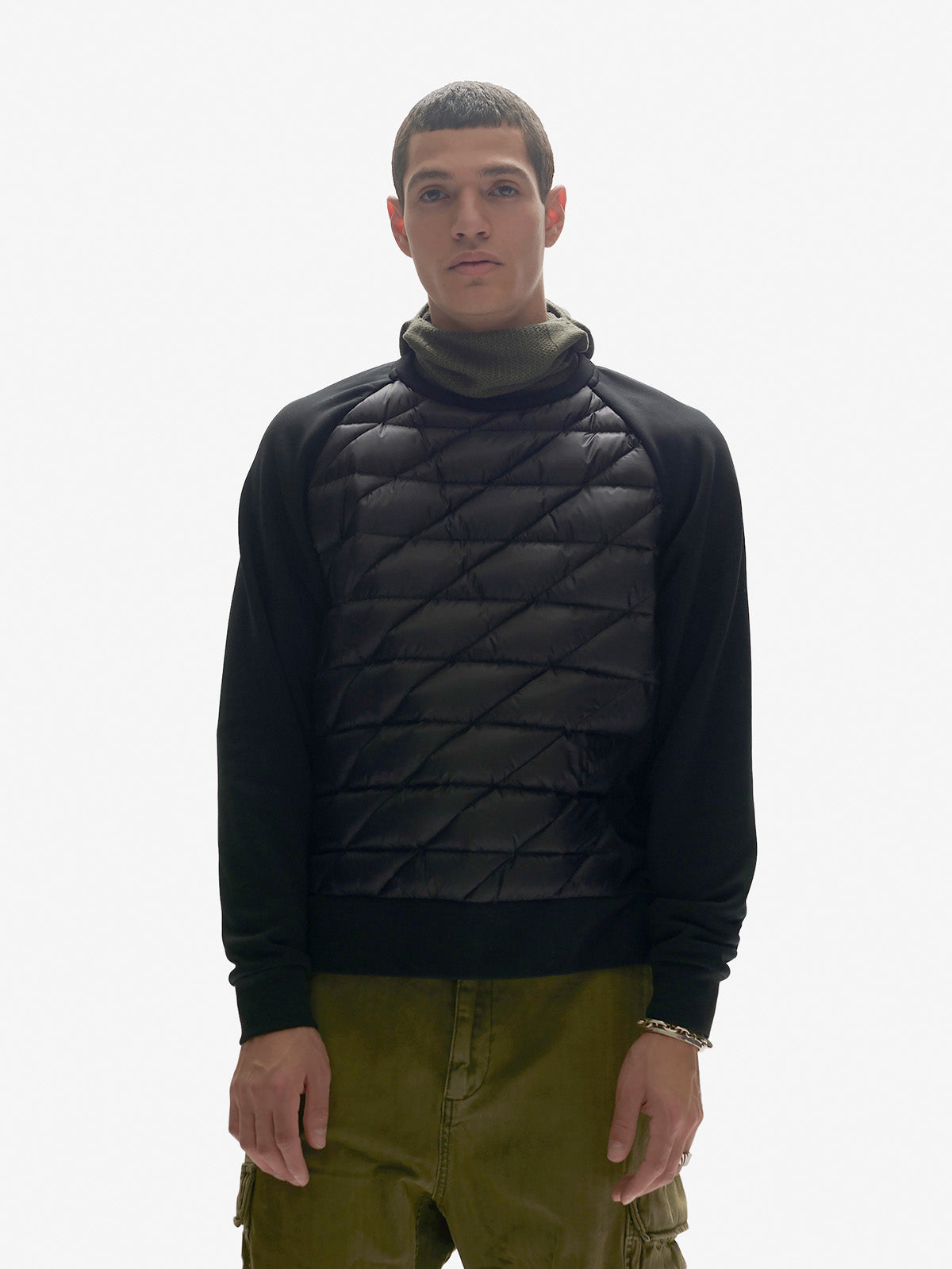 Holden Down Crew Hybrid Sweater BLACK