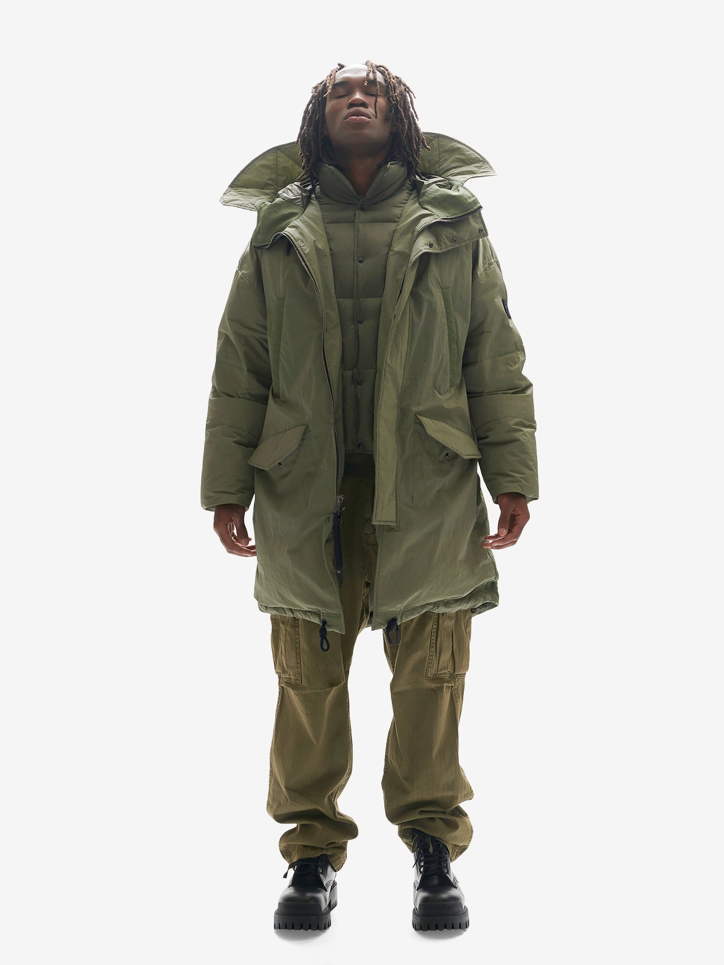 Holden Long Down Puffer Jacket STONE GREEN