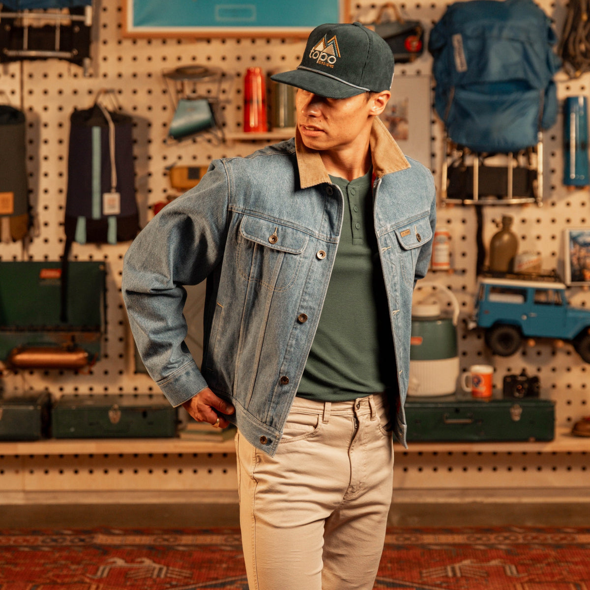Topo Designs Mt. West Denim Trucker Jacket