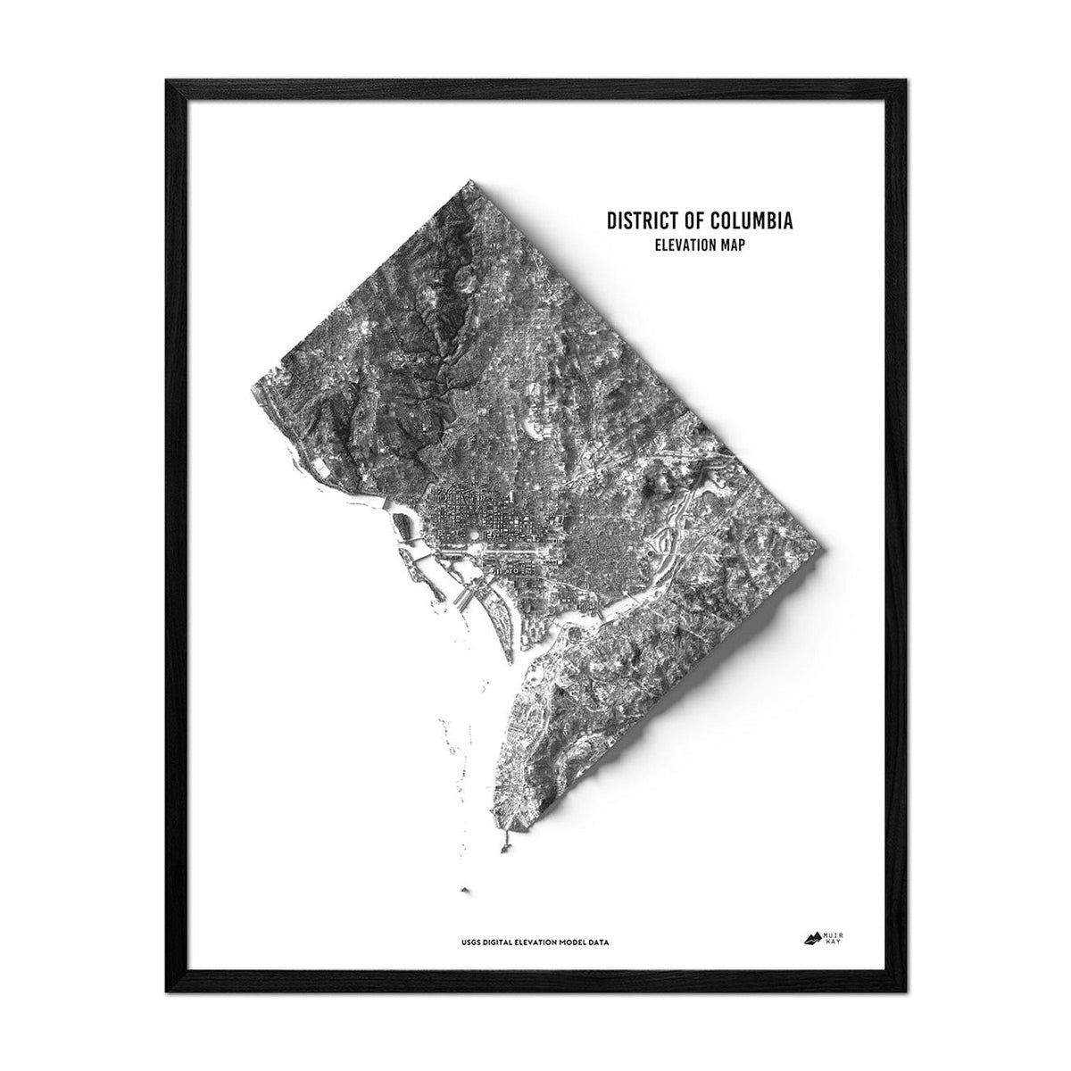 Washington D.C. Elevation Map