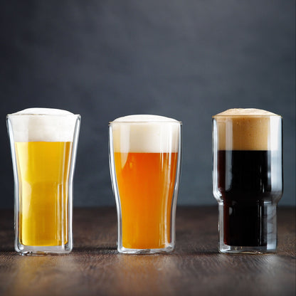 Double Walled Beer Glasses