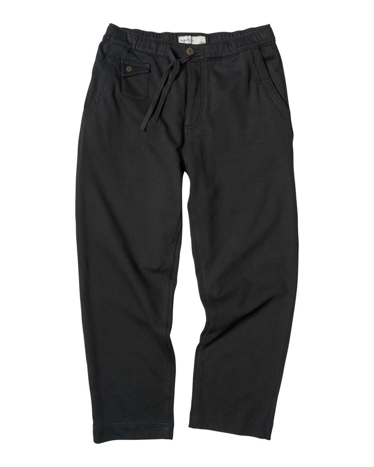 Easy Rider Pant in French Terry Obsidian