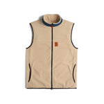 Topo Designs Vista Lightweight Fleece Vest - Oatmeal / Pond Blue