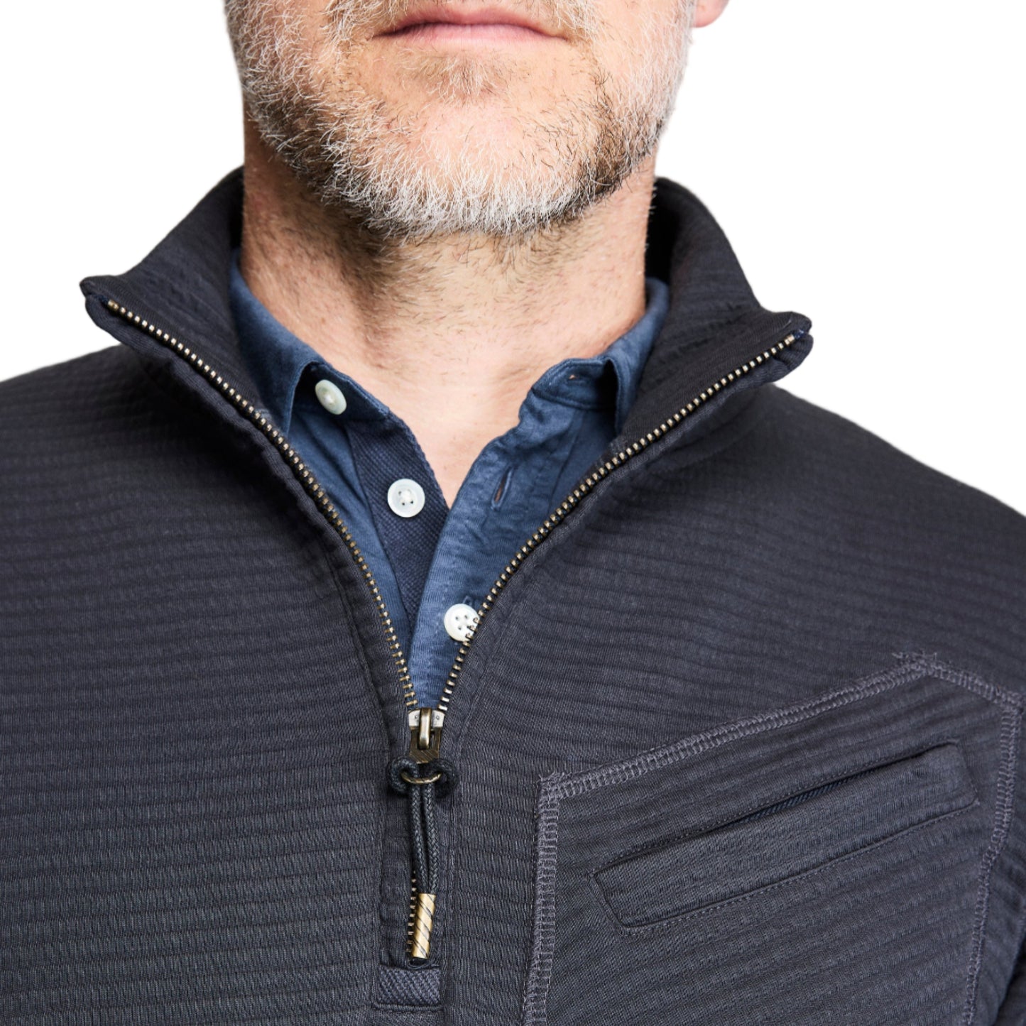 Billy Reid Quilted Half Zip