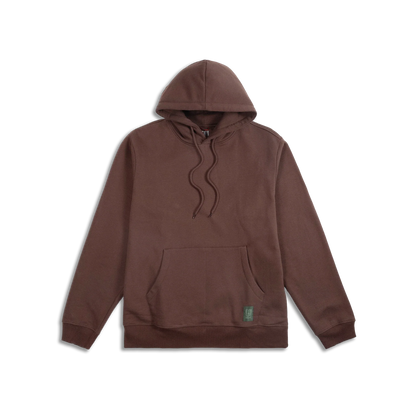 Topo Designs Alpine High Label Hoodie - Dark Brown