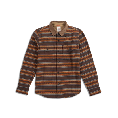 Topo Designs Mountain Shirt Jacket - Dark Brown Stripe