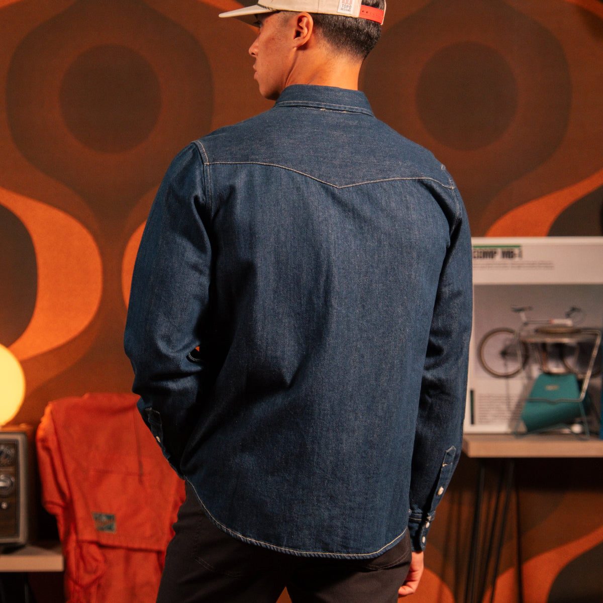 Topo Designs Mountain Shirt Long Sleeve Denim