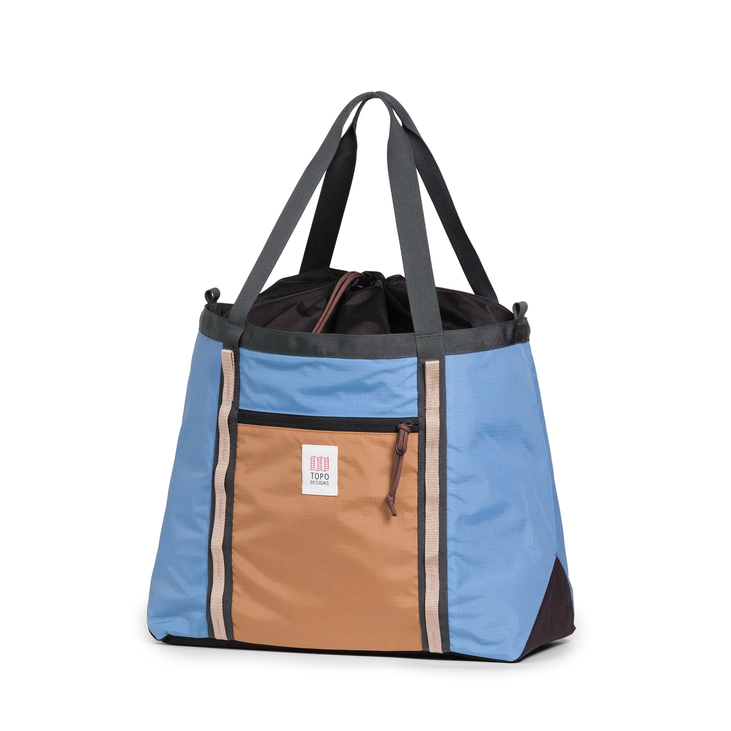 Topo Designs Mountain Utility Tote River Blue Brown Oak